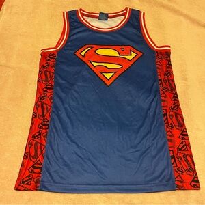 Superman DC Comics Basketball Jersey #00 Tank Top Shirt S
